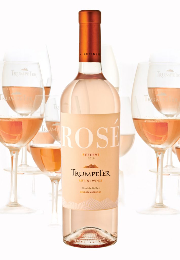  RUTINI WINES  / "Trumpeter Rosé Reserve" / Branding & Packaging Design